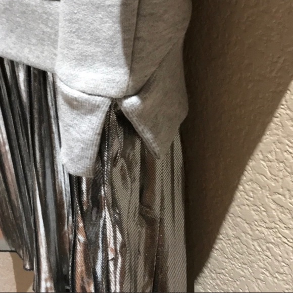 Know One Cares Metallic Sweatshirt Twofer Dress - Picture 10 of 10